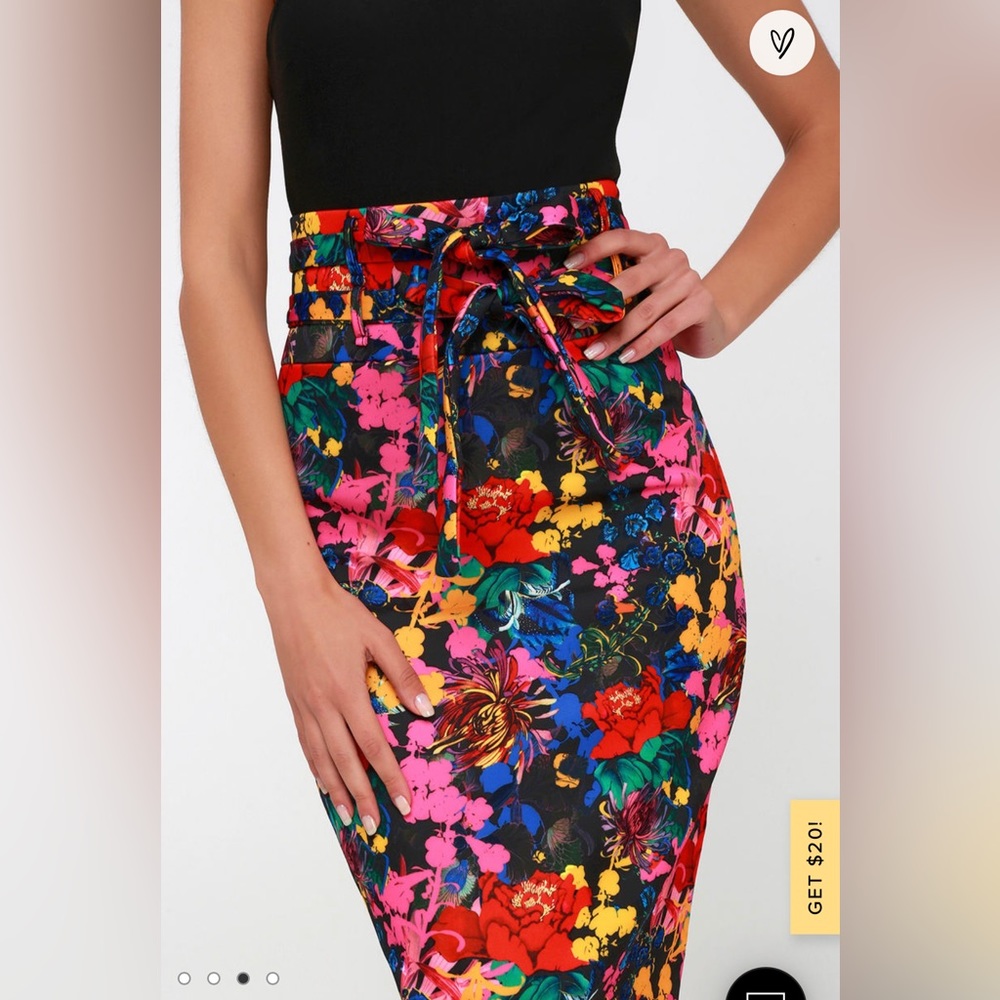 Midi Floral Skirt